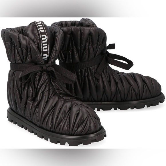 Miu Miu Shoes - Miu Miu Women’s 35.5 (US 5.5) Matelassé Padded Ankle Boots